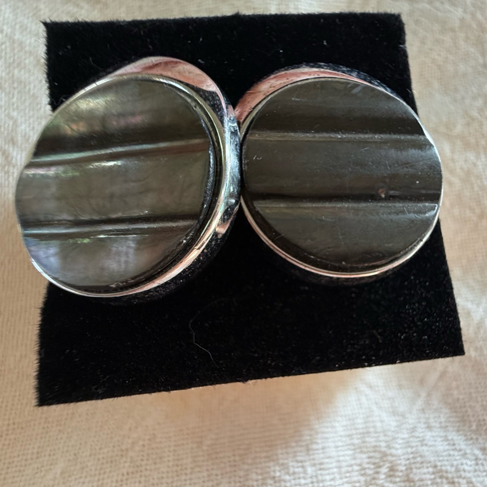 VINTAGE SWANK Silver-TONE CUFFLINKS Signed Estate‎